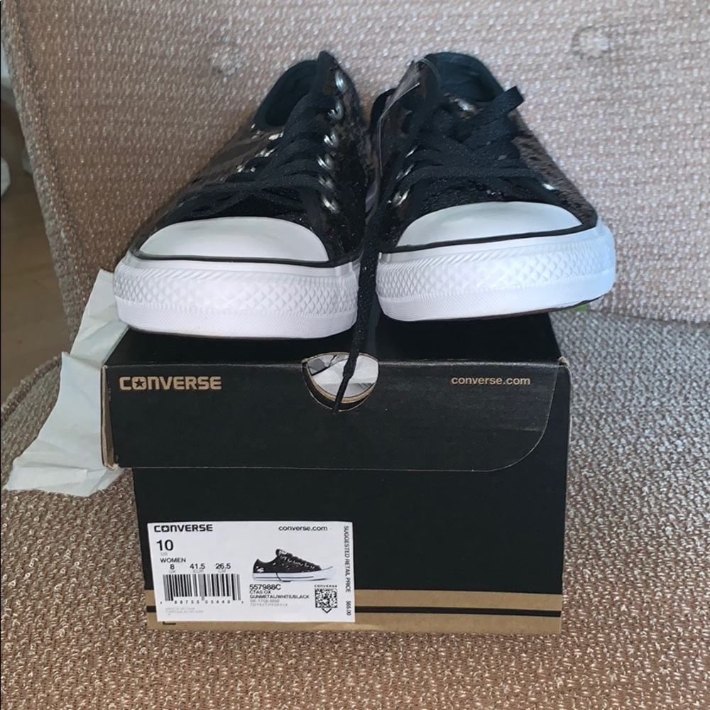 Black sequin Converse